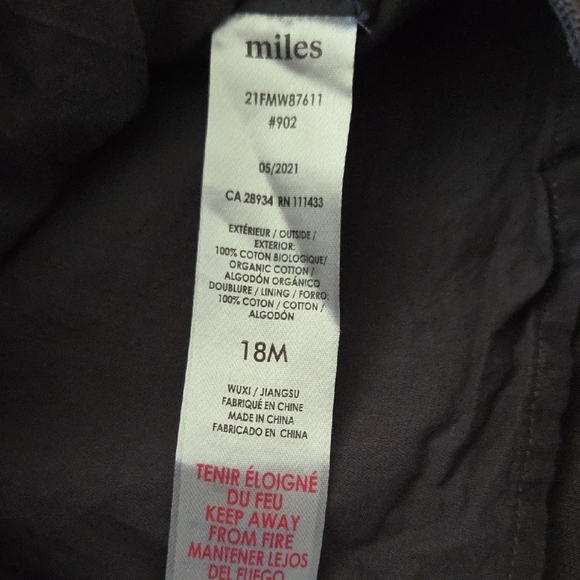 Miles The Label Dark Gray Cord Dress 18M - Picture 4 of 6